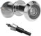 Türspion mit Sichtschutz 200° Weitwinkel Optische Glaslinsen Bohrloch Ø 16mm Spion mit Bohrer Einstellbare Länge Türspion für 35-60mm Dicke Türen (Silber)