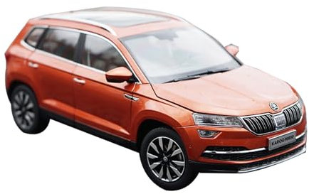 Miniatur Motorfahrzeug-Modelle 1:18 Für Volkswagen Skoda Zelluloid KAROQ Legierung Automodell Sammlung Display Ornamente Fertigmodell(Orange)