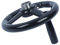 VSPLJQRXY 3-Speichen Handrad Ø100-200mm Bakelit Antirutsch Schwarz Fräshandrad Mit Abnehmbarem Schwenkgriff Für Drehfräs Schleifmaschinen(200 * 20mm)