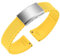 ULLCHRO Correa de Reloj 20mm 22mm Flúor Caucho Correa Reloj 22mm Hombre Fkm Silicona Liberación Rápida fluorado Repuesto Goma Correas para Relojes (18mm, Amarillo)