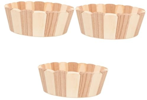 HEMOTON 3 Pièces Pot de Fleurs en Bois Pots de jardinières intérieurs jardinière d'intérieur jardinieres Exterieur jardinière de fenêtre d'intérieur Pot de Fleur en Bois