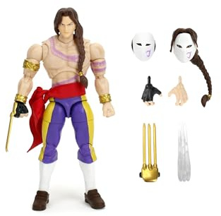 Jada Toys Street Fighter Figur Vega (15 cm) - bewegliche Sammel- und Actionfigur aus Street Fighter 2: The Final Challengers, mit alternativem Kopf, Händen und Zubehör, ab 13 Jahre