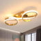 Riserva Deckenlampe LED Gold, 3000K Warmweiß Deckenleuchte Modern, 36W Kreative Deckenlampe aus Aluminium für Küche, Wohnzimmer, Korridor, Schlafzimmer, Balkon
