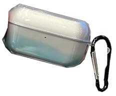 Custodia in TPU trasparente sfumato con gancio per auricolari Panasonic Technics EAH-AZ100, colore rosa/blu/verde/viola, 20 g, stampato a iniezione (verde sfumato)