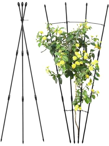 Qkbuza Rankgitter für Kletterpflanzen Outdoor 2 Stück Kletterpflanzenstütze Outdoor Metall Ventilator Wand Rankgitter für Zimmerpflanzen Rebe Efeu Balkon Gartenarbeit Weinberg