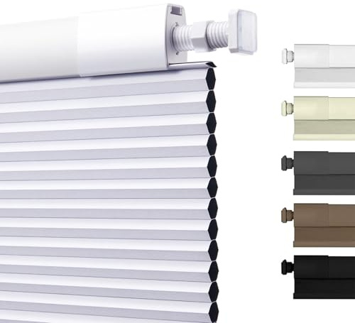 No Drill No Tools Cellular Shades Custom Honeycomb Blinds for Indoor Windows Blackout Cordless Window Blinds Easy to Install Cellular Shade Custom Color,Custom Size