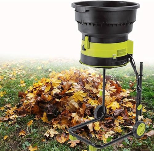 HaiZethonic 2500 W Elektrischer Laubmulcher Und,Häcksler Ohne Messer,Mit 54 cm Trichterdurchmesser,Leiser Elektrischer Laubmulcher,Für Kiefernnadeln, Stroh Und Gartenabfälle 20mpowercord