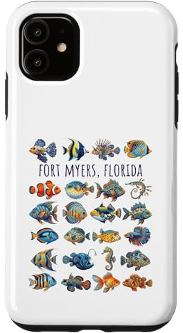 Hülle für iPhone 11 Fort Myers Florida Buntes Fisch-Design