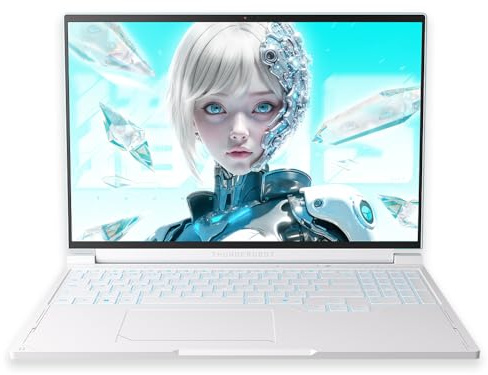 Cutesliving Thunderobot Hunter Blade S Gaming Laptop with Intel Core i7-13650HX GPU, GeForce RTX 5060 8GB GDDR7, 16-inch 2.5K 180Hz Display, 32GB DDR5 RAM, 1TB SSD,Wi-Fi 6E, Win 11 Home (Sky Blue)