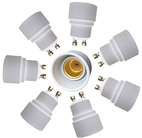 DZYDZR 8 Piezas Adaptador GU10 a E14 Conversor Bombilla, GU10 Socket Convertidor para LED Bombilla
