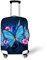 Chaqlin Blue Butterfly Koffer umfasst Dicke elastische Koffer Beschützer Größe S 18 20