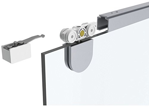 Beschlagset solido 80 Glas, mit Punktbef. 8 - 10,76 mm, Führung Edelstahl-Effekt