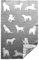 JOWOLLINA x WoolOnly Wendedecke Wolldecke Plaid Kuscheldecke 130x200 cm (Hund Melange Grau)