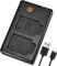 DSTE Fast Charging USB Dual Batterie Chargeur Compatible pour Olympus Li-40B, LI-42B, Fujifilm NP-45, D-720 D-725 IR-300 FE-20 FE-150 FE-160 FE-190 FE-220 FE-230 FE-240 FE-250 FE-280 FE-290