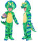 Spooktacular Creations Triceratops Kostüm Kinder, Dinosaurier Kostüme für Jungen Weihnachten Halloween Cosplay (3-4 Jahre Toddler, Green)