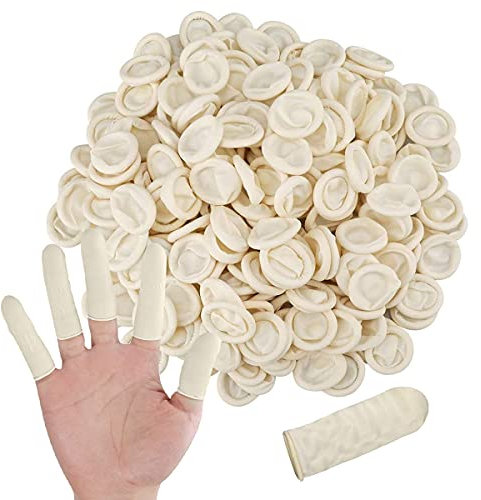 300 piezas de látex para dedos, revestimiento de protección antiestático de goma, mantiene tu apósito seco y limpio.