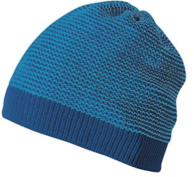 Disana Beanie aus 100% Bio-Merinoschurwolle (marine und blau, 01 (42-46 cm))