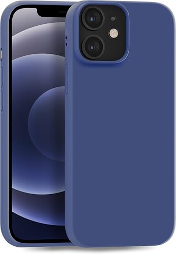 MyGadget Hülle kompatibel mit iPhone 12 Mini - robuste Handyhülle TPU Case Slim Silikonhülle - Back Cover Kratzfest Schutzhülle matt Dunkelblau