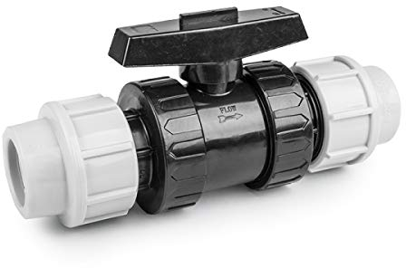 rg-vertrieb PE Rohr Verschraubung Fittings Klemmfitting Kugelhahn Kugelventil Absperhahn für Verlegerohr Rohrverbinder wählbar (25 mm)