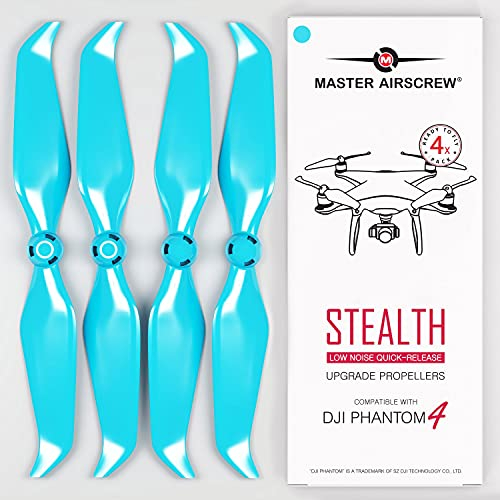 Master Airscrew Stealth Propeller kompatibel mit DJI Phantom 4 - Blau, 4 Stück
