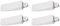 fiXte Soft Rubber Window Door Table Furniture Wedges Stop Stopper Stay Jam Lock in White (Pack of 4)
