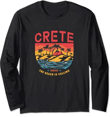 Kreta Griechenland Souvenir Sommer Strand Crete Greece Langarmshirt