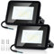 Randaco 2x30W LED Strahler Außen, Superhell LED Scheinwerfer 2550LM 3000K Warmweiß, Außenstrahler IP66 Wasserdicht Flutlicht für Garten, Garage, Sportplatz, Bühne (Ohne Stecker)