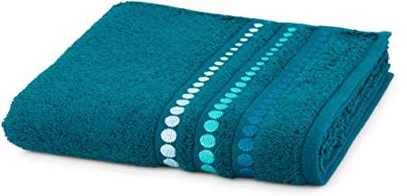 frottana Line Points Duschtuch 67 x 140 cm aus 100% Baumwolle, deep Lake