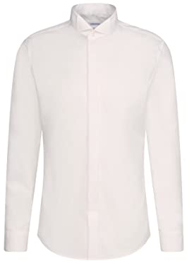 Seidensticker Herren Gala Slim 1/1 Kläppchenkragen Bügelfrei 100% Baumwolle