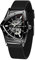 FORSINING Herren-Armbanduhr, wasserdicht, dreieckig, mechanisch, mit Silikonband, Schwarz, Mechanisch, AH751