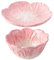 GANAZONO Cabbage Shaped Bowls 1 Set Ceramic Cabbage Bowl with Plate Fruit Salad Bowl Cartoon Dinner Plate Soup Bowls Easter Food Snack Container for Kitchen Pink Cabbage Shaped Salad Bowl