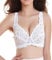 ITRAT Ladies Lace Push Up Bra Womens Underwired Gathered Bra, Full Coverage Bra's Soft Cups Floral Lace Women Non-Padded Bra with Adjustable Straps Woman’s Everyday Bra's (White 36 D)