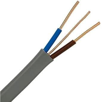 WCC® Twin & Earth Electrical Lighting and Socket Grey Cable 6242Y - Basec Approved - All Lengths and Sizes (2.5mm, 15 Meters)