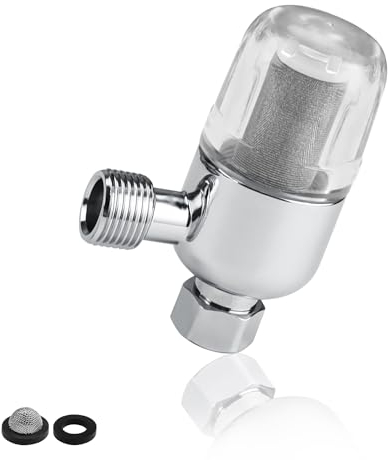 Filtro Reutilizable, GEBAUM Filtro de Agua con Rosca Interna y Externa de 1/2, Filtra Impurezas en el Agua, para Grifos de Cocina, Duchas de Baño, Filtros de Lavandería