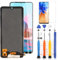 Pantalla LCD para OLED Xiaomi Redmi Note 10 4G/Redmi Note 10S/Poco M5S LCD Pantalla Táctil Digitizer Assembly Piezas de Repuesto de Reparación con Herramientas (Negro)