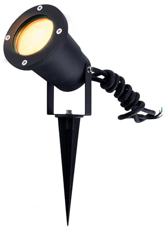 Ledvion - Spot à Piquer LED Incl. GU10, Aluminium, IP65, 5W, Support GU10, 1M de Câble, Projecteur LED, Spots de Jardin