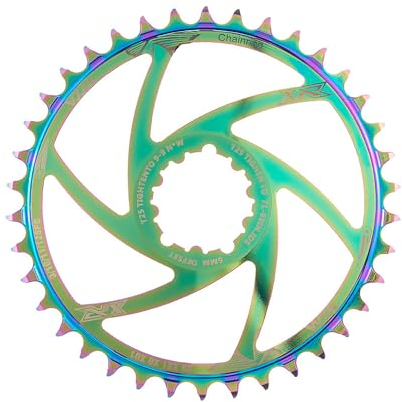 KTKEET MTB GXP Kettenblatt 30-40T schmales breites Fahrradkettenrad Offset 1/3/6 mm Fahrrad GXP Direct Mount Kettenblatt für 9-12 Gang XX1 X9 XO X01 GX11 NX Kurbelgarnitur (Offset 6 mm, 30T Bunt)