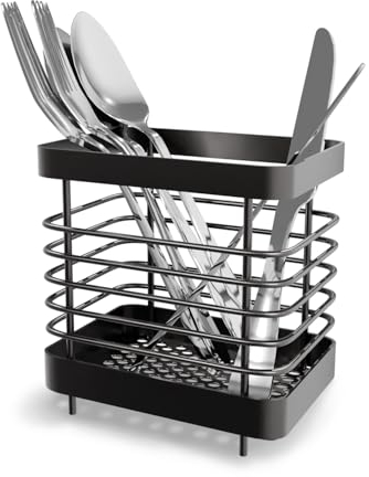 Txmyxgs Utensil Holder,Stainless Steel Cutlery Holder Drainer,Anti-Rust Cutlery Storage Rack Kitchen Sink Organiser, Cutlery Drainer Kitchen Organiser For Chopsticks Holder Spoon Fork Kitchen Utensil