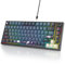 SOLIDEE tastiera gaming meccanica 75 percento,Tastiera Retroilluminata RGB,tastiera meccanica hot swappable/tastiera Gasket,82 tasti TKL NKRO Compatto tastiera con manopola del volume(82 Apollo)