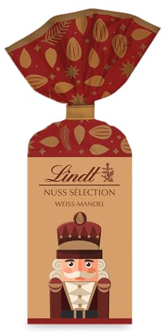 Lindt Schokolade zu Weihnachten, 100g, Nuss Sélection Weiße Mandeln, Knackige Mandeln umhüllt von feinster weißer Schokolade, Schokoladengeschenk