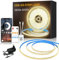 Yeewhale cob Led strip 5m,mit Fernbedienung, APP Steuerung,DC24V 3000k Warmweiß LED band,flexible Dimmbar cob LED Streifen, anwendbar auf Schlafzimmer, Raum,DIY Dekoration