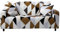 Bishilin Sofa Überzug Ecksofa 3 Sitzer + 4 Sitzer, Sofabezug Elastisch L Form 190-230CM+235-300CM Modern mit Geometrie Muster Multicolor Couchbezug Eckcouch Universal