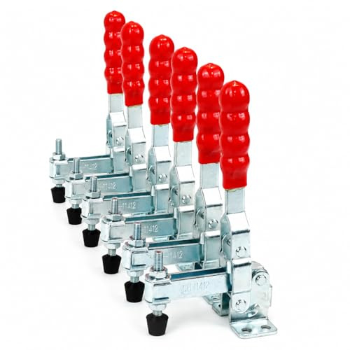 INGDAUM® 6 pezzi morsetti a ginocchiera verticali forza di tenuta 200 kg, GH-11412 (6, GH-11412)