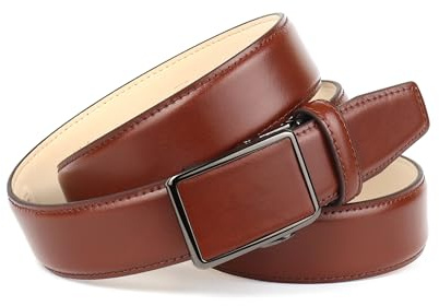 Anthoni Crown Herren Automatik Ledergürtel DARK37114 Gürtel, Cognac, 100