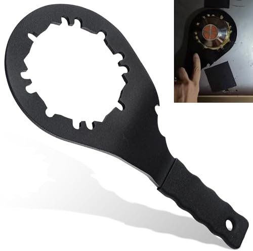 Universal Kitchen Sink Drain Wrench for Hex Nuts and All 4-, 6- and 8-Tab Locking Nuts On Strainer Drains | Sink Wrench for Strainer Lock Nuts & Drop-in Shower Drains - Black