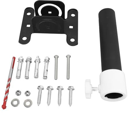 Antenna Mount, Satellite Dish Mount, Adjustable Roof Mount Carbon Steel Satellite Internet Mounting Kit for Weather Station System Outdoor Roof Wall Installation