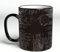YOIUE Tasse aus Keramik - Große 11oz Tassen 330ml Kaffeetassen mit Henkel, 100% Handbemalt - Trinkgläser mit Griff - Weiß,Hintergrund des Papyrus mit okkulten Symbolen und Pentagramm