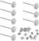 400 Stück Ohrstecker Rohlinge, Edelstahl Ohrringe, Hypoallergene Ohrstecker Mit Flachem Polster, Flache Runde Metall Ohrstecker, Ohrstecker Selber Machen, DIY-Schmuckherstellung, Silber 4 Mm