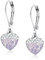 MILACOLATO 925 Sterling Silber Herz Ohrringe Sterling Silber Hängeohrringe für Damen und Mädchen Klappcreolen Herzförmige Hängeohrringe