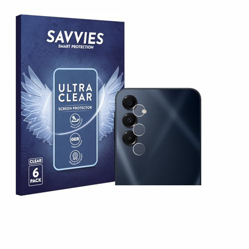 Savvies Schutzfolie für Samsung Galaxy A16 4G | (NUR Kameraschutz) 6 Stück Transparenter Displayschutz Made in Germany Ultra-Klar Displayschutz-Folie